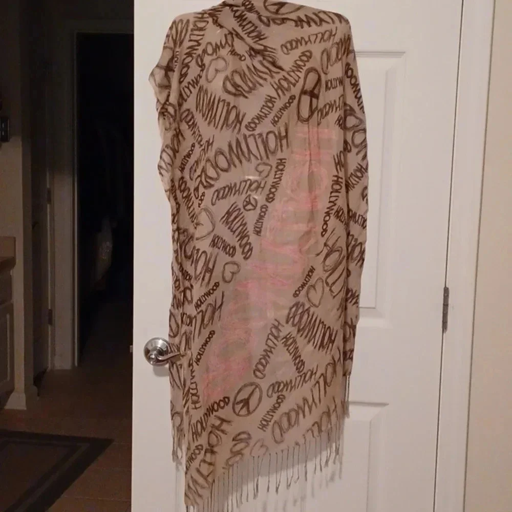 2 light Brown  scarves